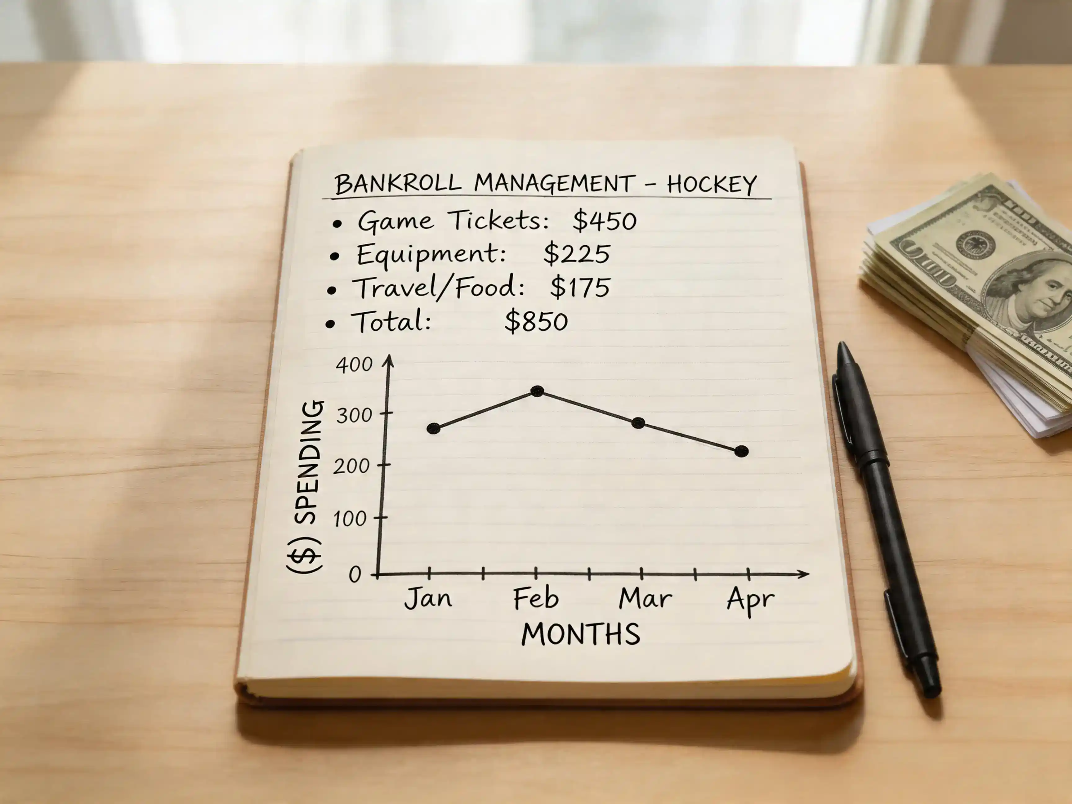 Gráfico de gestión de bankroll para apuestas deportivas